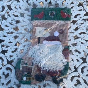 NWT - Decorated Christmas Stocking ~ Santa